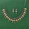 Oxidised Classic Necklace Set With 2 Tone Plating