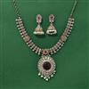 Oxidised Classic Necklace Set With 2 Tone Plating
