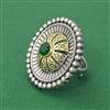 Oxidised Adjustable Ring With 2 Tone Plating