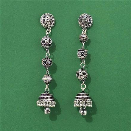Jhumki With Oxidised Plating