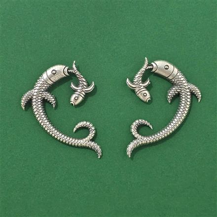 Classic Earring With Oxidised Plating