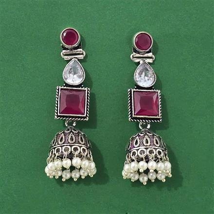 Jhumki With Oxidised Plating