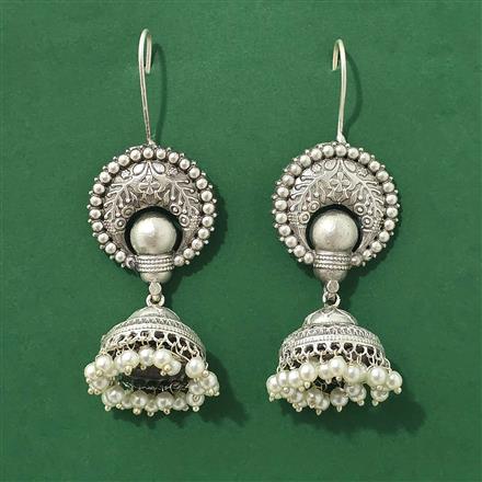 Jhumki With Oxidised Plating