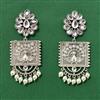 Moti Earring With Oxidised Plating