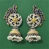 Oxidised Peacock Earring With 2 Tone Plating
