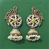 Oxidised Peacock Earring With 2 Tone Plating