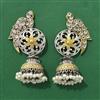 Oxidised Peacock Earring With 2 Tone Plating