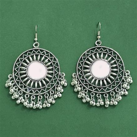 Classic Earring With Oxidised Plating