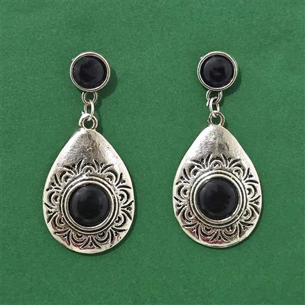 Classic Earring With Oxidised Mehndi Plating