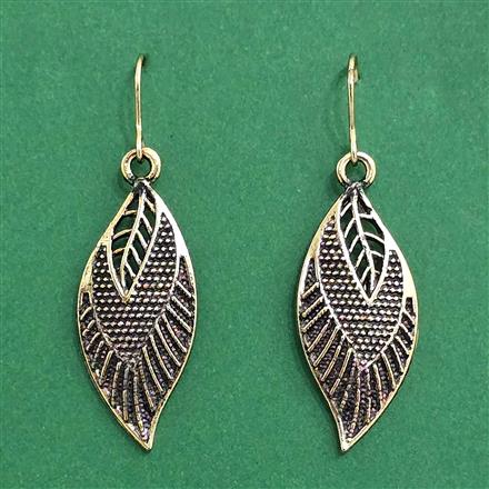 Oxidised Classic Earring With Rose Gold Plating