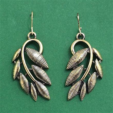 Oxidised Classic Earring With Rose Gold Plating