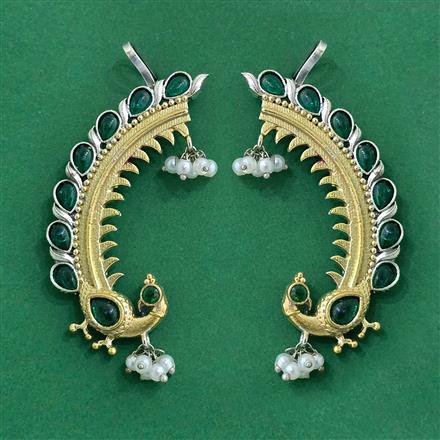 Oxidised Earcuff With 2 Tone Plating