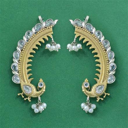 Oxidised Earcuff With 2 Tone Plating