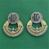 Oxidised Classic Earring With 2 Tone Plating