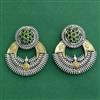 Oxidised Classic Earring With 2 Tone Plating