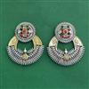 Oxidised Classic Earring With 2 Tone Plating