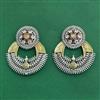 Oxidised Classic Earring With 2 Tone Plating