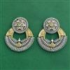 Oxidised Classic Earring With 2 Tone Plating