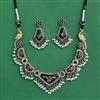 Oxidised Moti Necklace With 2 Tone Plating