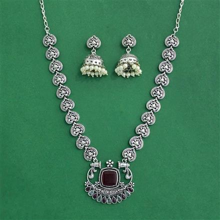 Classic Necklace With Oxidised Plating