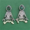 Moti Earring With Oxidised Plating