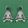 Moti Earring With Oxidised Plating