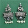 Moti Earring With Oxidised Plating
