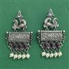 Moti Earring With Oxidised Plating