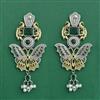 Oxidised Moti Earring With 2 Tone Plating