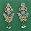 Oxidised Moti Earring With 2 Tone Plating