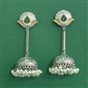 Moti Earring With Oxidised Plating