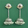 Moti Earring With Oxidised Plating