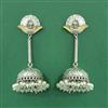 Moti Earring With Oxidised Plating