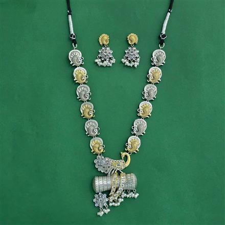 Oxidised Classic Necklace With 2 Tone Plating
