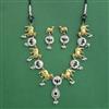 Oxidised Moti Necklace With 2 Tone Plating