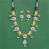 Oxidised Moti Necklace With 2 Tone Plating