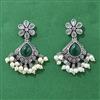 Moti Earring With Oxidised Plating