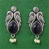 Moti Earring With Oxidised Plating