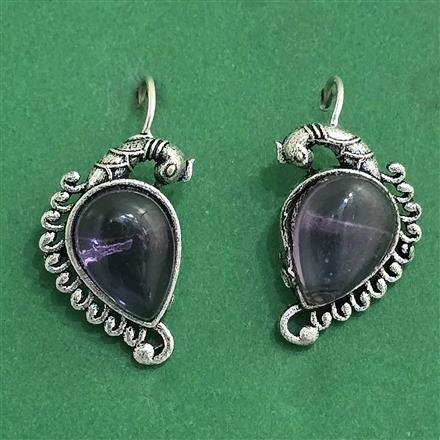 Classic Earring With Oxidised Plating