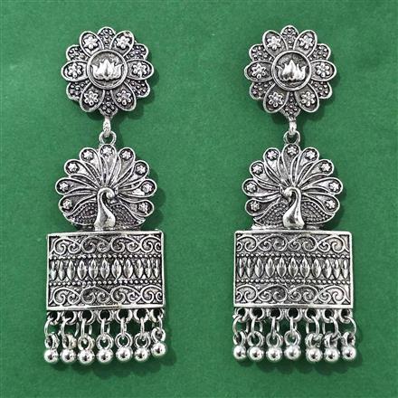Classic Earring With Oxidised Plating