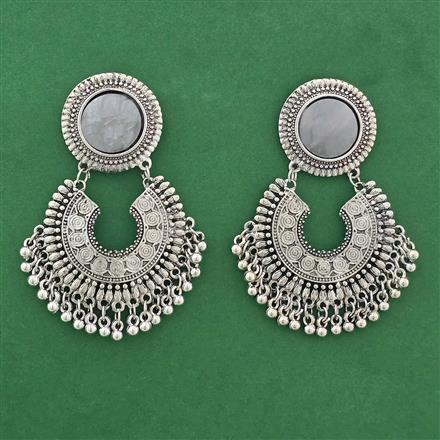 Classic Earring With Oxidised Plating