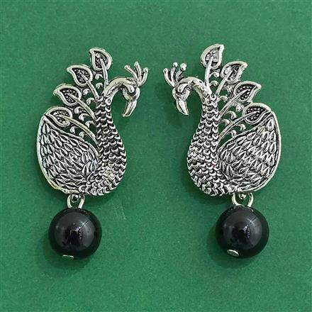 Classic Earring With Oxidised Plating