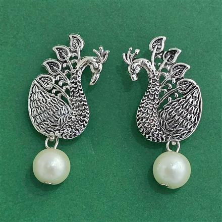 Classic Earring With Oxidised Plating