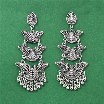 Classic Earring With Oxidised Plating