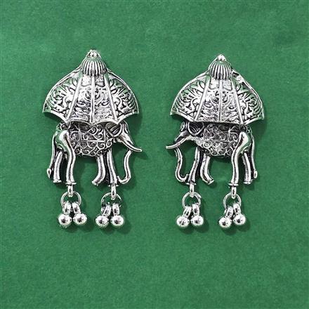 Classic Earring With Oxidised Plating