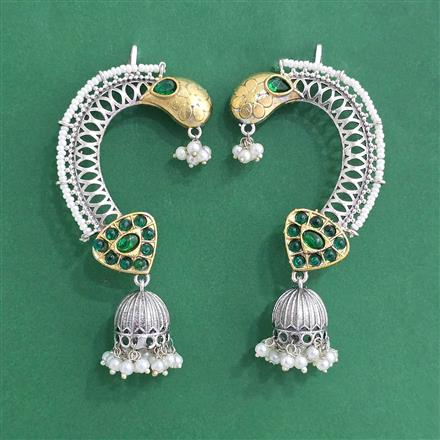 Oxidised Earcuff With 2 Tone Plating