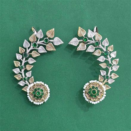 Oxidised Earcuff With 2 Tone Plating