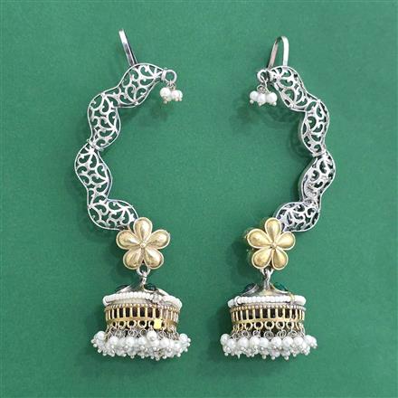 Oxidised Earcuff With 2 Tone Plating