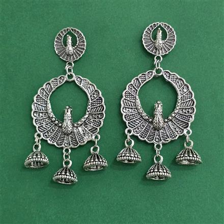 Classic Earring With Oxidised Plating