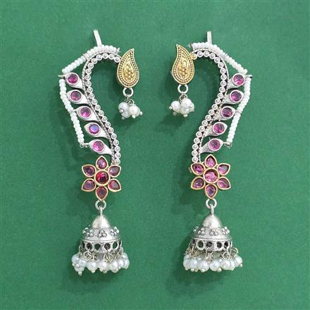 Oxidised Earcuff With 2 Tone Plating